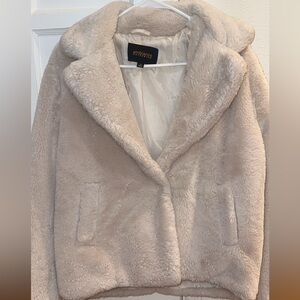 Cream Faux Fur Coat